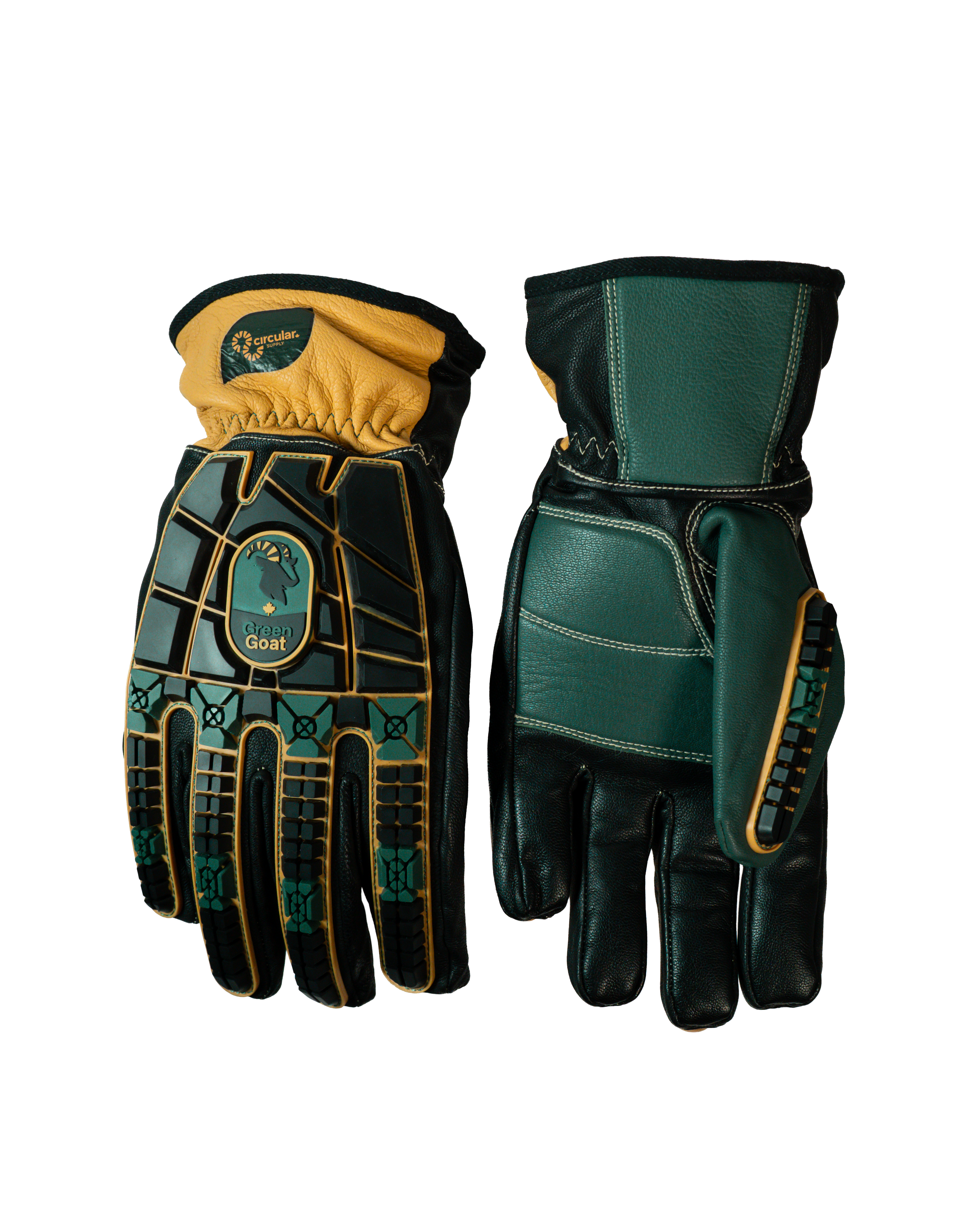 IG01S Green Goat Impact Gloves — view one