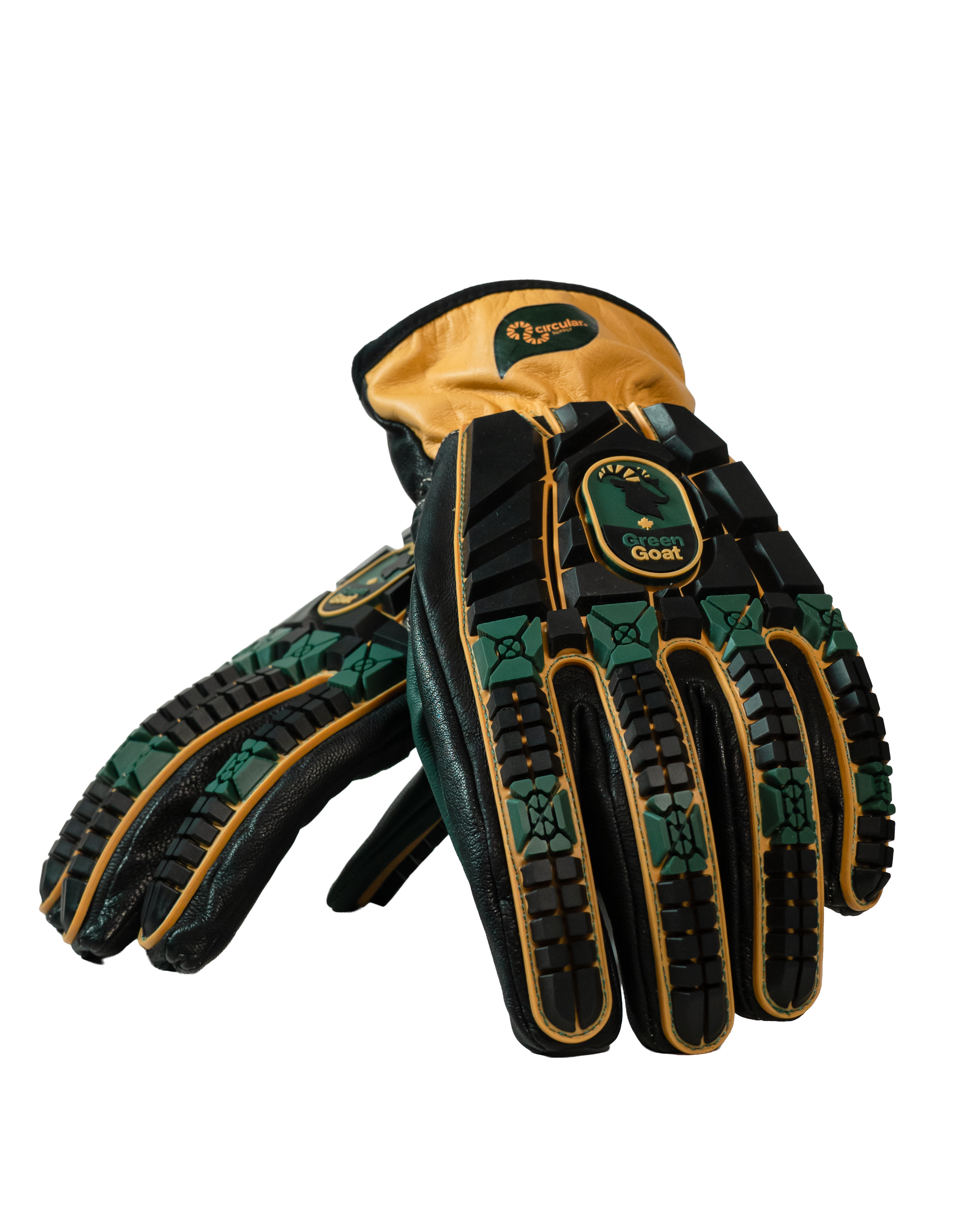 IG01S Green Goat Impact Gloves — view three