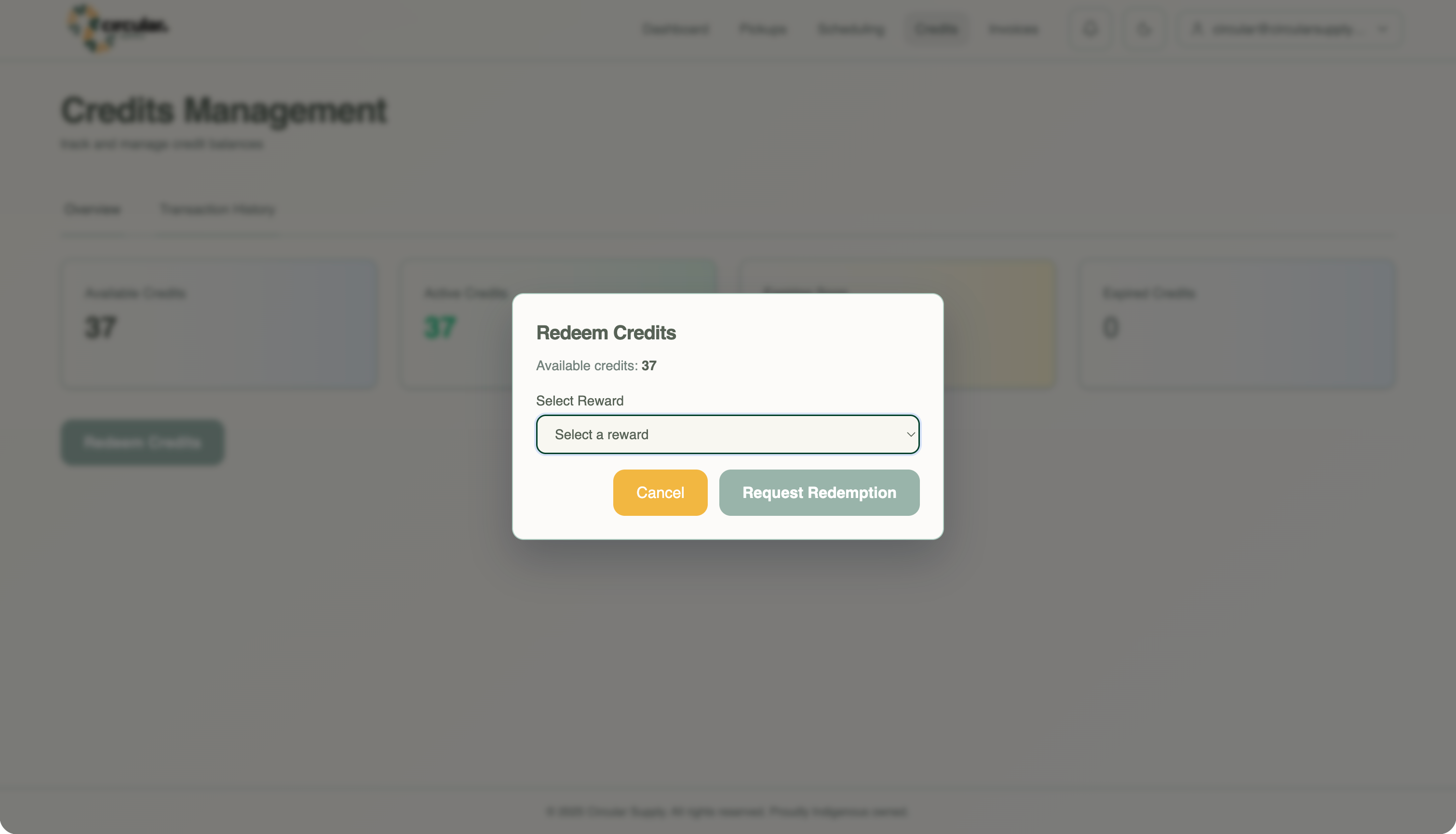 Client portal: pickup management and request pickup